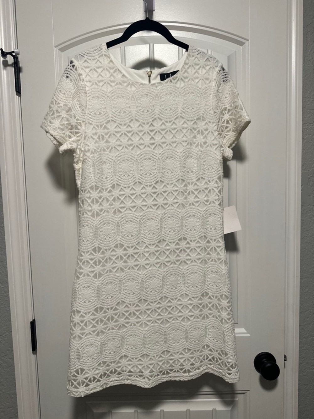 Lulu's White Lace Shift Dress
